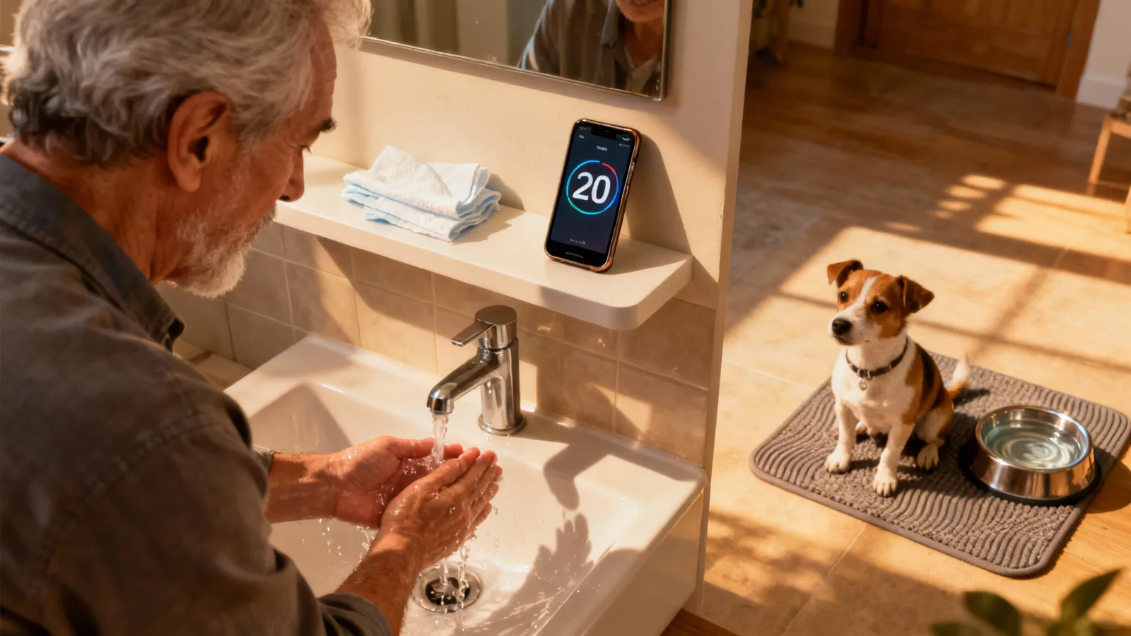 Hände, Handy, Haustier – die 20-Sekunden-Regel für den Alltag