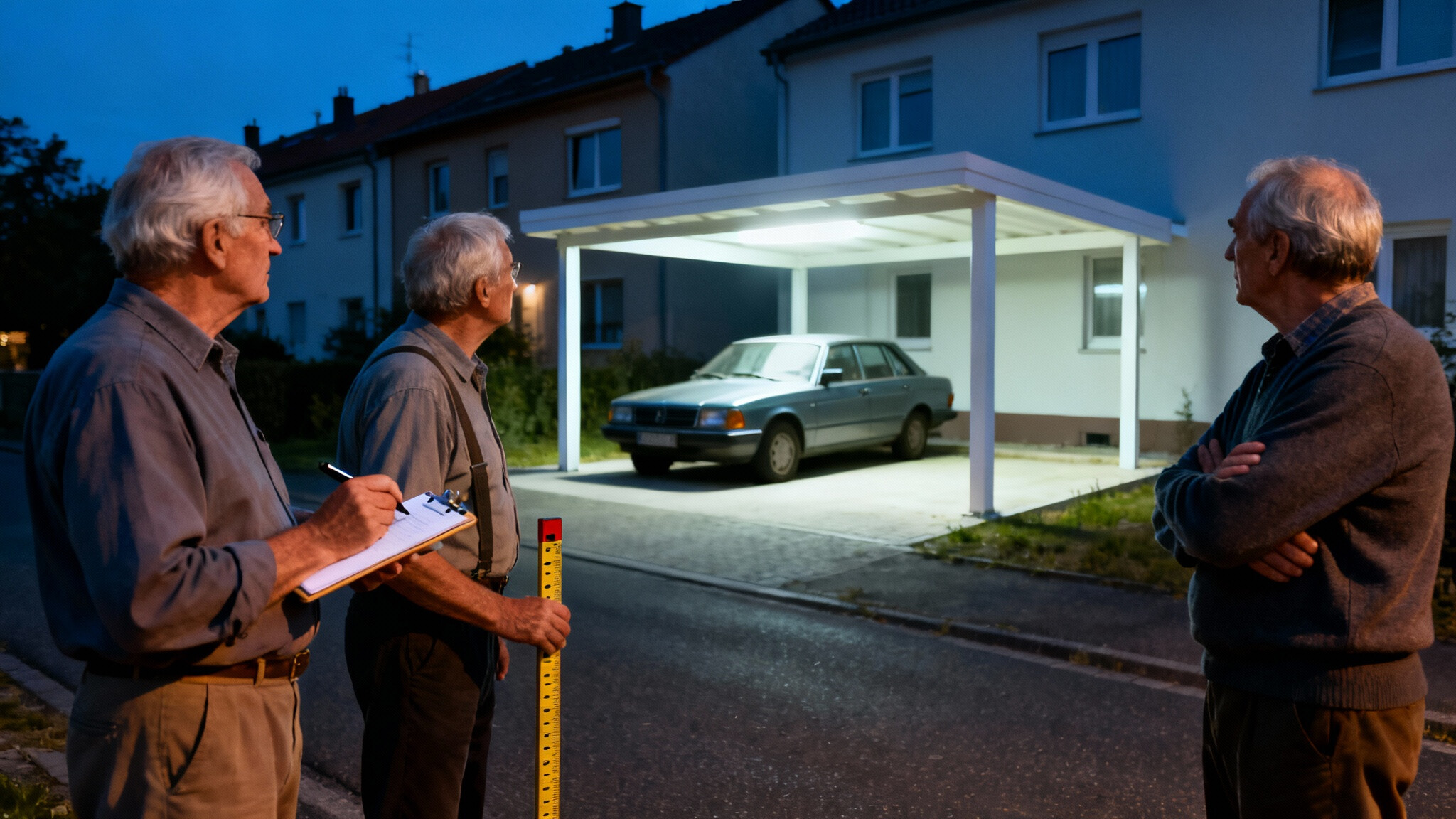 Düse entdeckt einen Carport, der mehr Strom frisst als das ganze Haus – und Heinz bringt den Zollstock mit