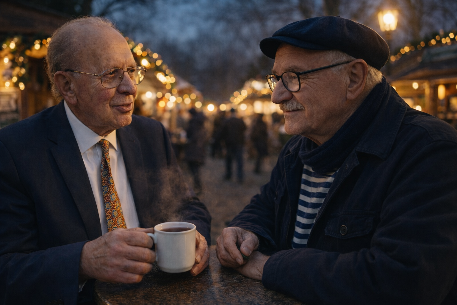 Kinderpunsch in der Dämmerung