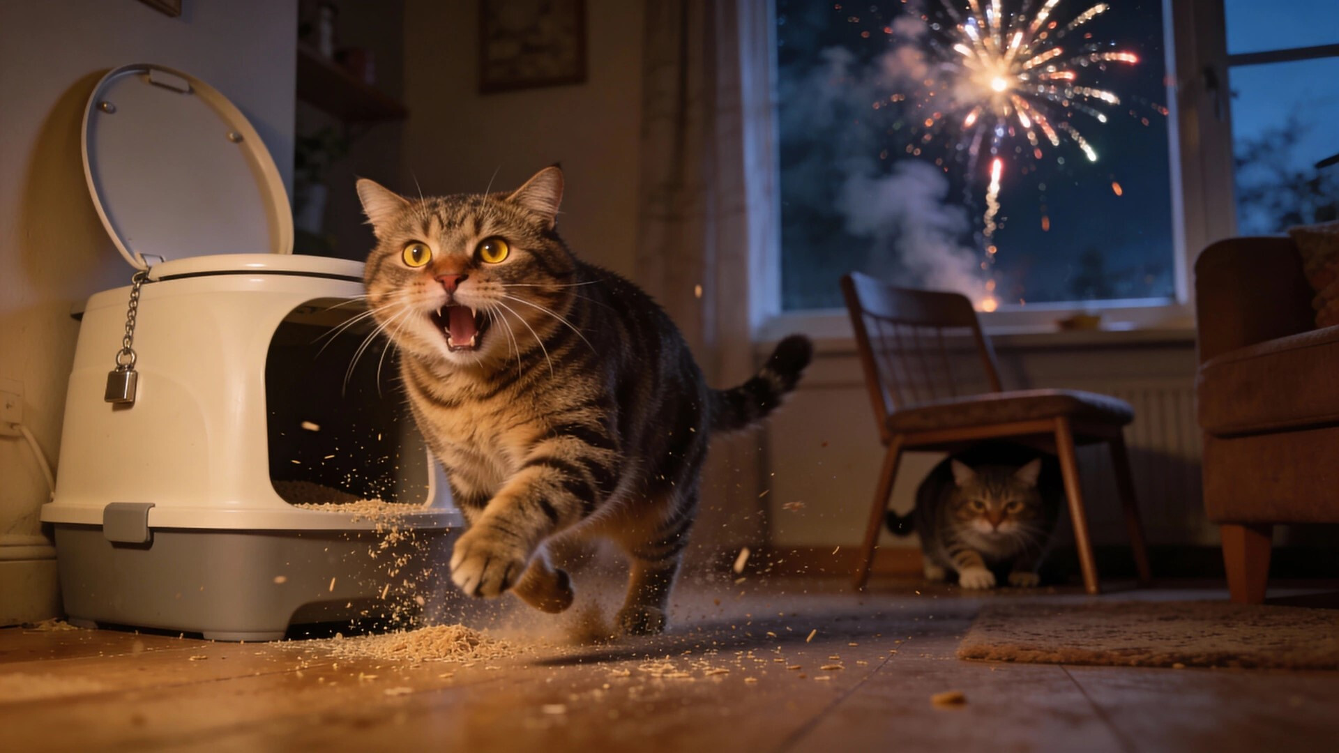Silvester-Böller: Wenn sogar das Katzenklo zittert